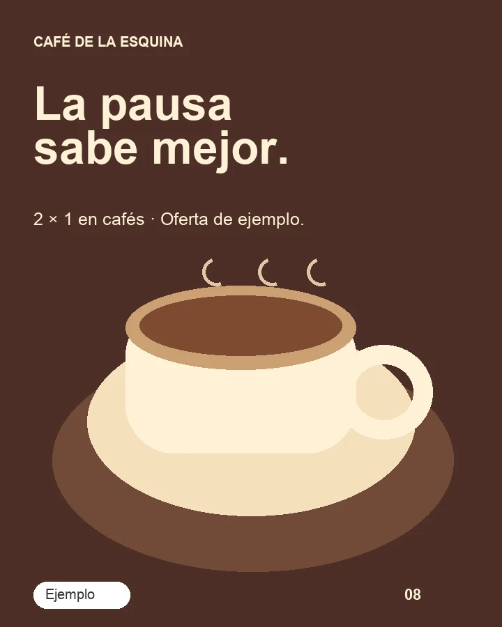 Una oferta para tu cafetería